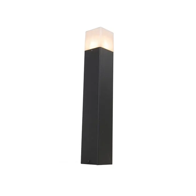 Stehende Außenlampe schwarz mit opalweißem Schirm 50 cm - Dänemark