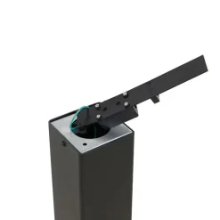 Stehende Außenlampe schwarz mit opalweißem Schirm 50 cm - Dänemark