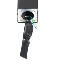 Stehende Außenlampe schwarz 50 cm IP44 mit Rauchglaseffekt - Dänemark