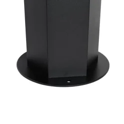 Stehende Außenlampe Schwarz mit Rauchglas Sechseckig 50 cm - Dänemark