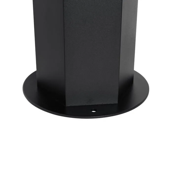 Stehende Außenlampe Schwarz mit Rauchglas Sechseckig 50 cm - Dänemark