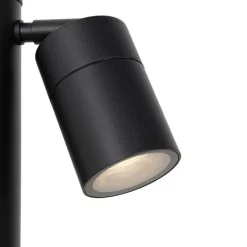 Stehende Außenleuchte schwarz 45 cm IP44 verstellbar 2-Licht - Duo