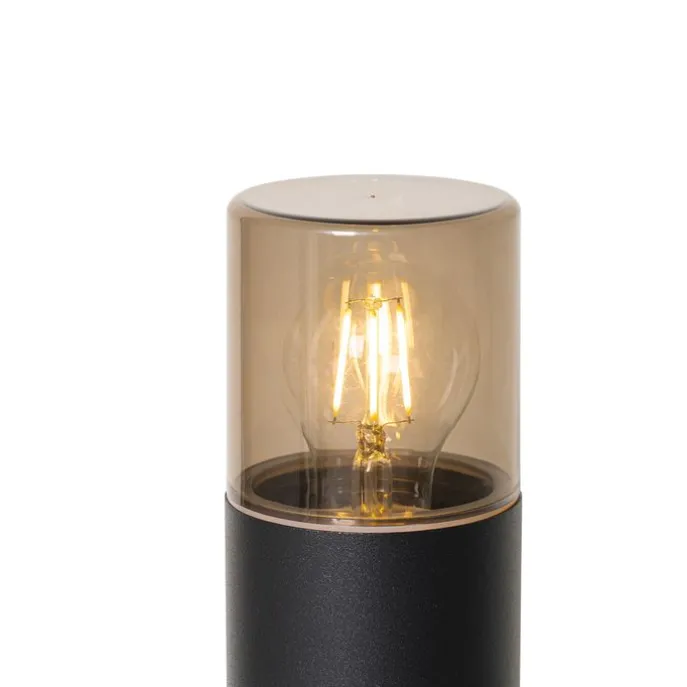 Stehende Außenleuchte schwarz mit Rauchschirm 70 cm - Odense