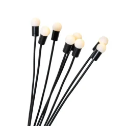 Stehende Außenleuchte schwarz inkl. LED mit Solar und Erdspieß - Fire Fly