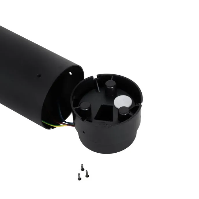 Stehende Außenleuchte schwarz mit Opalglas 50 cm IP44 - Huma