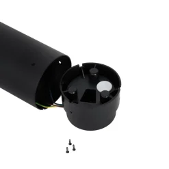 Stehende Außenleuchte schwarz mit Opalglas 80 cm IP44 - Huma