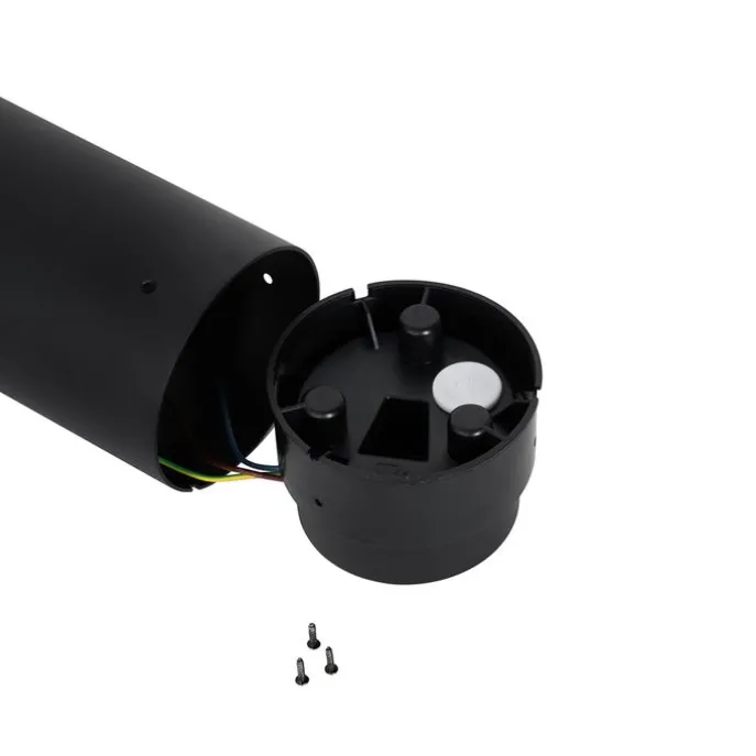 Stehende Außenleuchte schwarz mit Opalglas 80 cm IP44 - Huma