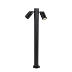 Stehende Außenleuchte schwarz 80 cm IP44 verstellbar 2-Licht - Duo
