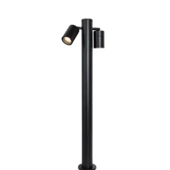 Stehende Außenleuchte schwarz 80 cm IP44 verstellbar 2-Licht - Duo