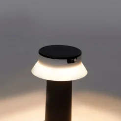 Stehende Außenleuchte schwarz inkl. LED und Dimmer IP55 Solar - Felice