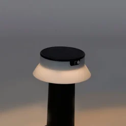 Stehende Außenleuchte schwarz inkl. LED und Dimmer IP55 Solar - Felice