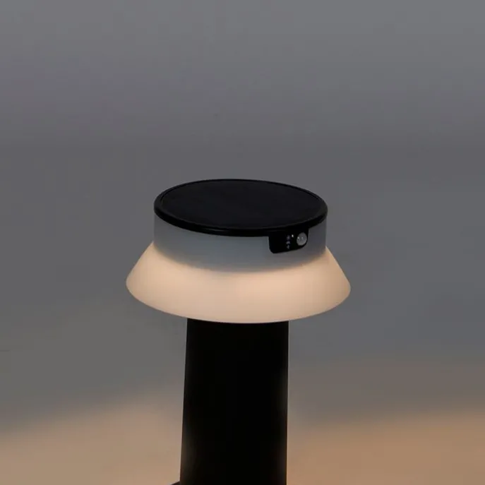 Stehende Außenleuchte schwarz inkl. LED und Dimmer IP55 Solar - Felice