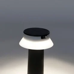 Stehende Außenleuchte schwarz inkl. LED und Dimmer IP55 Solar - Felice