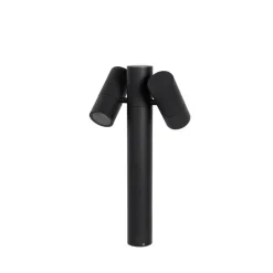 Stehende Außenleuchte schwarz 50 cm 2-Licht verstellbar - Duo