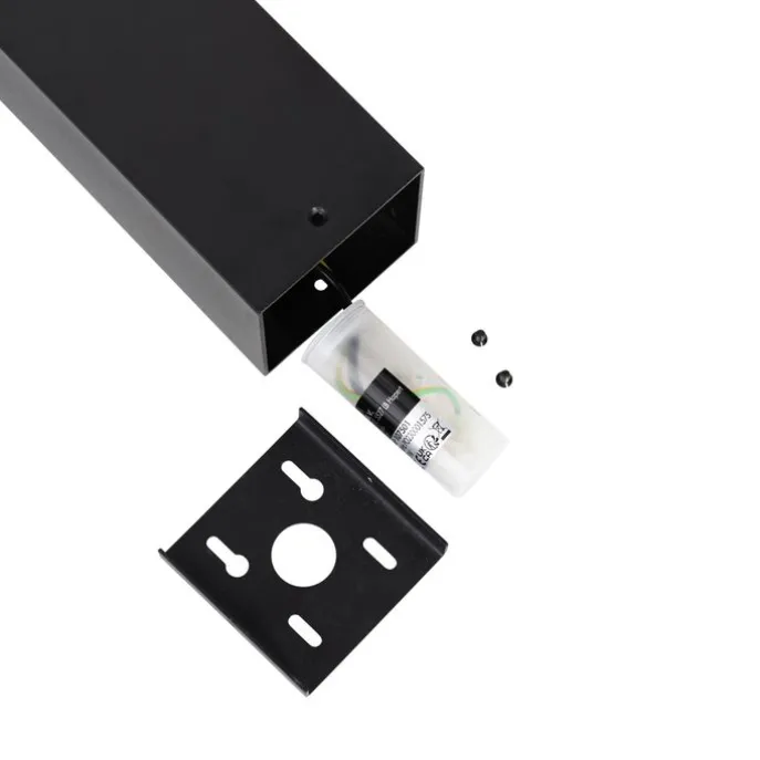 Stehende Außenleuchte schwarz mit Rauchglas 30 cm - Dänemark