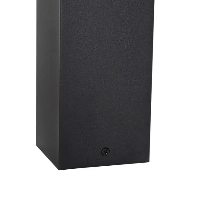 Stehende Außenleuchte schwarz mit Rauchglas 30 cm - Dänemark