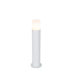 Stehende Außenleuchte weiß mit Opalschirm 50 cm - Odense