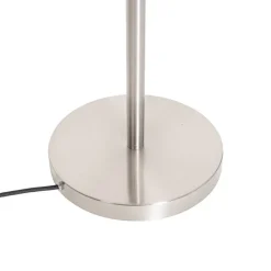 Stehlampe aus Stahl mit weißem Schirm und Leselampe - Jelena