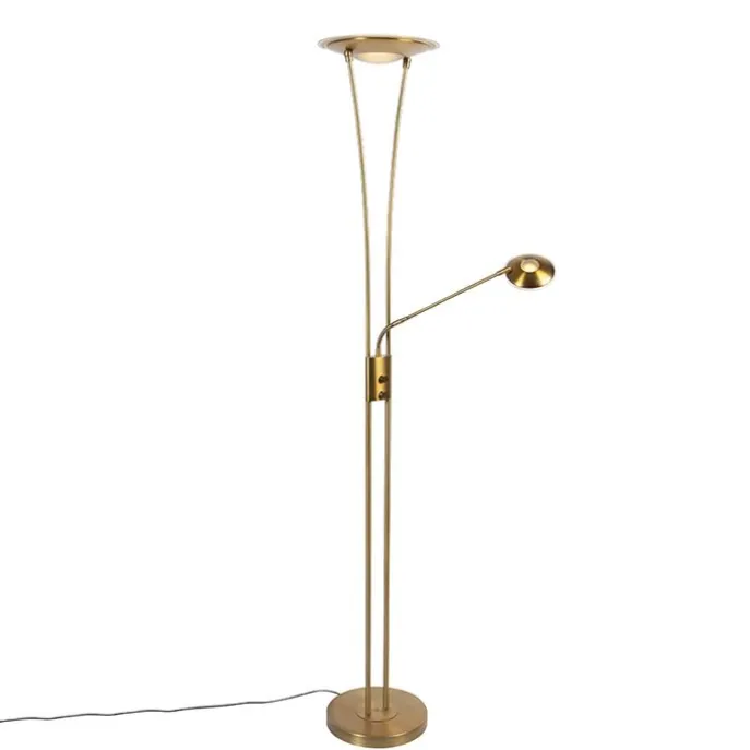 Stehlampe Bronze inkl. LED mit Lesearm - Ibiza