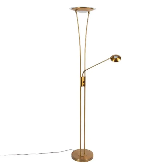 Stehlampe Bronze inkl. LED mit Lesearm - Ibiza