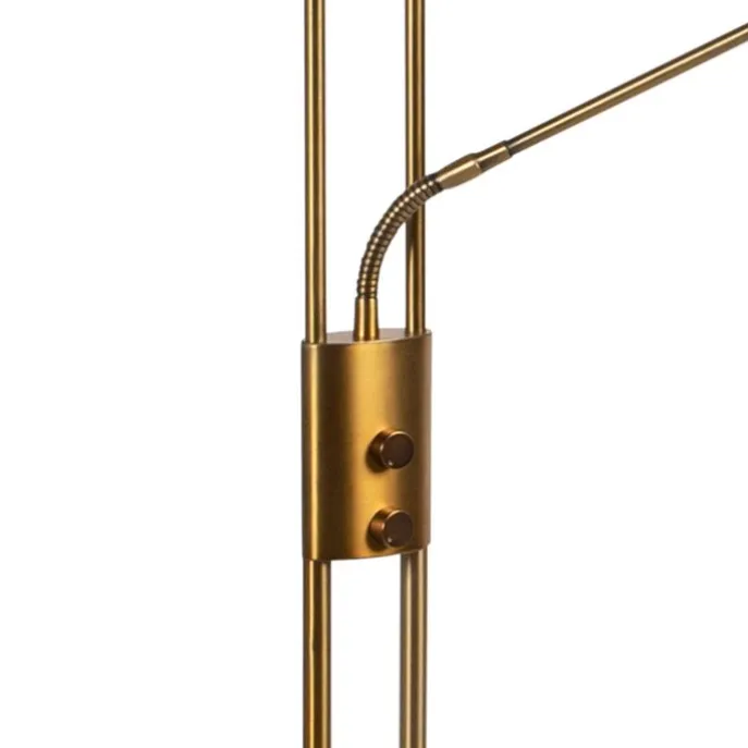 Stehlampe Bronze inkl. LED mit Lesearm - Ibiza