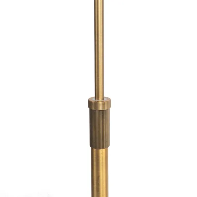 Stehlampe Bronze mit weißem Schirm und verstellbarem Arm - Ladas Deluxe