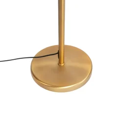 Stehlampe Bronze mit weißem Schirm und verstellbarem Arm - Ladas Deluxe