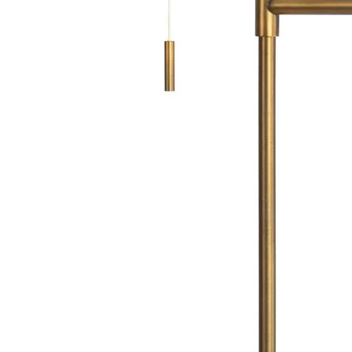 Stehlampe Bronze mit weißem Schirm und verstellbarem Arm - Ladas Deluxe