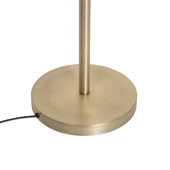 Stehlampe Bronze mit weißem Schirm und Leselampe - Jelena