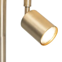 Stehlampe Bronze mit weißem Schirm und Leselampe - Jelena