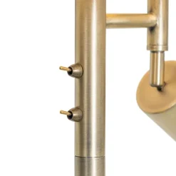 Stehlampe Bronze mit weißem Schirm und Leselampe - Jelena