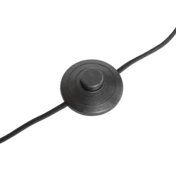 Stehlampe Schwarz mit Gold mit Rauchglas 5 Lichter - Zuzanna