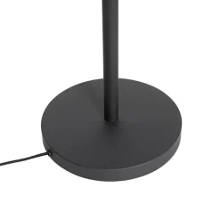 Stehlampe schwarz mit goldenem Interieur und Leselampe - Jelena