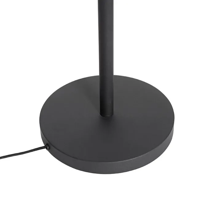 Stehlampe schwarz mit goldenem Interieur und Leselampe - Jelena