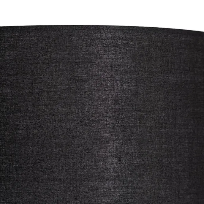 Stehlampe schwarz mit goldenem Interieur und Leselampe - Jelena