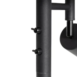 Stehlampe schwarz mit goldenem Interieur und Leselampe - Jelena