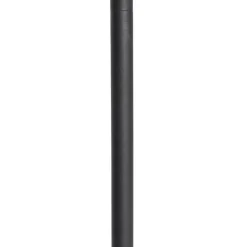 Stehlampe schwarz mit goldenem Interieur und Leselampe - Jelena