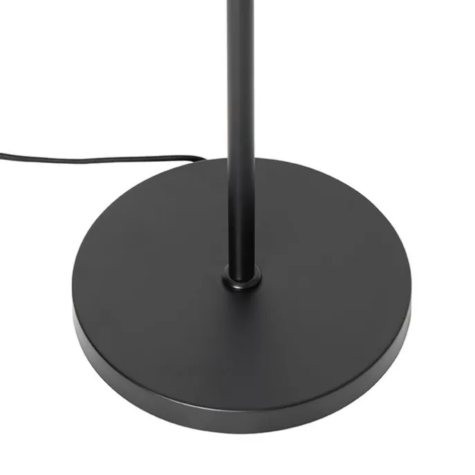 Stehlampe schwarz mit Gold mit Rauchglas 3 Lichter - Zuzanna