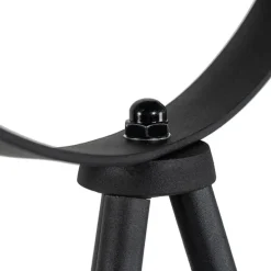 Stehlampe schwarz mit goldenem 42 cm verstellbarem Stativ - Magnax