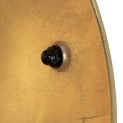 Stehlampe schwarz mit goldenem 42 cm verstellbarem Stativ - Magnax