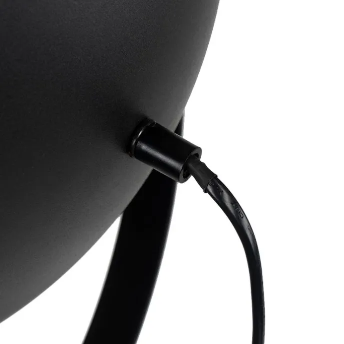 Stehlampe schwarz mit Gold 35 cm verstellbar - Magnax