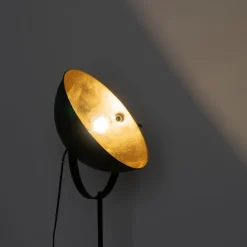 Stehlampe schwarz mit Gold 35 cm verstellbar - Magnax