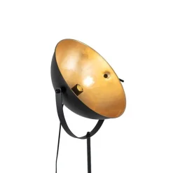 Stehlampe schwarz mit Gold 35 cm verstellbar - Magnax