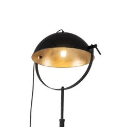 Stehlampe schwarz mit Gold 35 cm verstellbar - Magnax