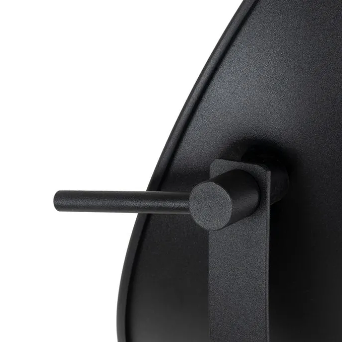 Stehlampe schwarz mit Gold 35 cm verstellbar - Magnax