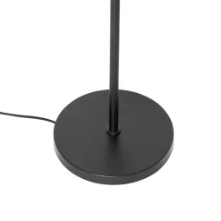 Stehlampe schwarz mit Gold mit Rauchglas 2 Lichter - Zuzanna