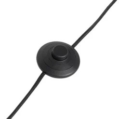 Stehlampe schwarz mit Gold mit Rauchglas 2 Lichter - Zuzanna