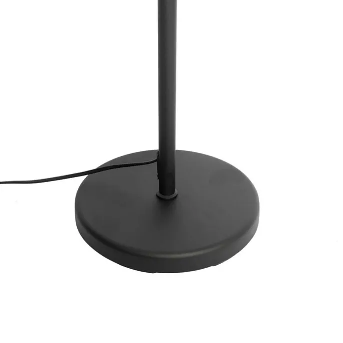 Stehlampe schwarz mit schwarzem Schirm und verstellbarem Arm - Ladas