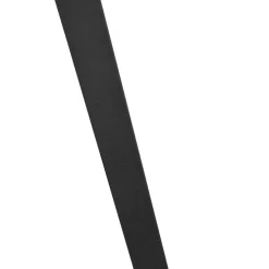 Stehlampe schwarz mit schwarzem Schirm und goldener Innenseite - Ilse