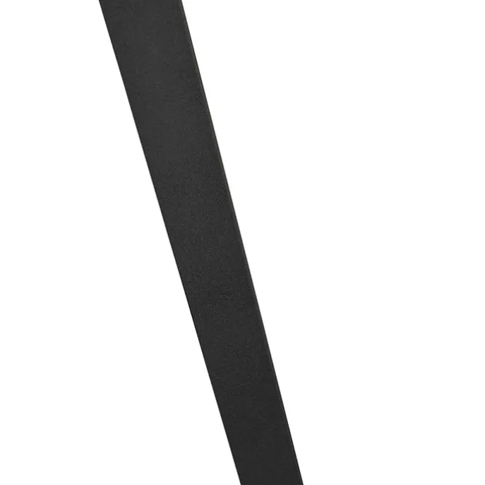 Stehlampe schwarz mit schwarzem Schirm und goldener Innenseite - Ilse